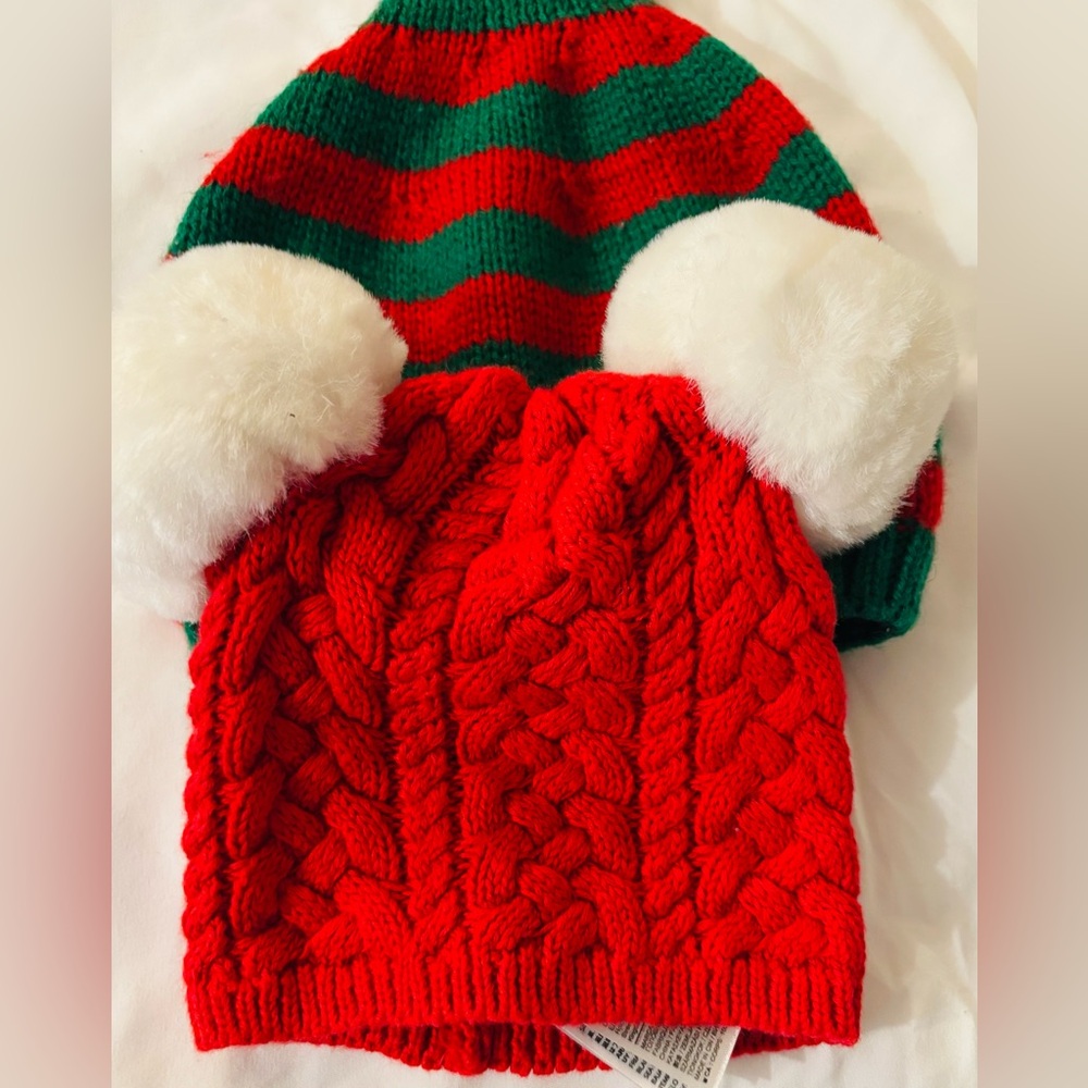 Beanie hat 3mths size; Baby Gap snowball ears knit cap.